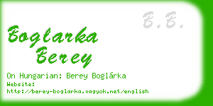 boglarka berey business card