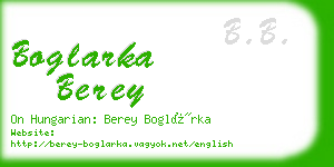 boglarka berey business card